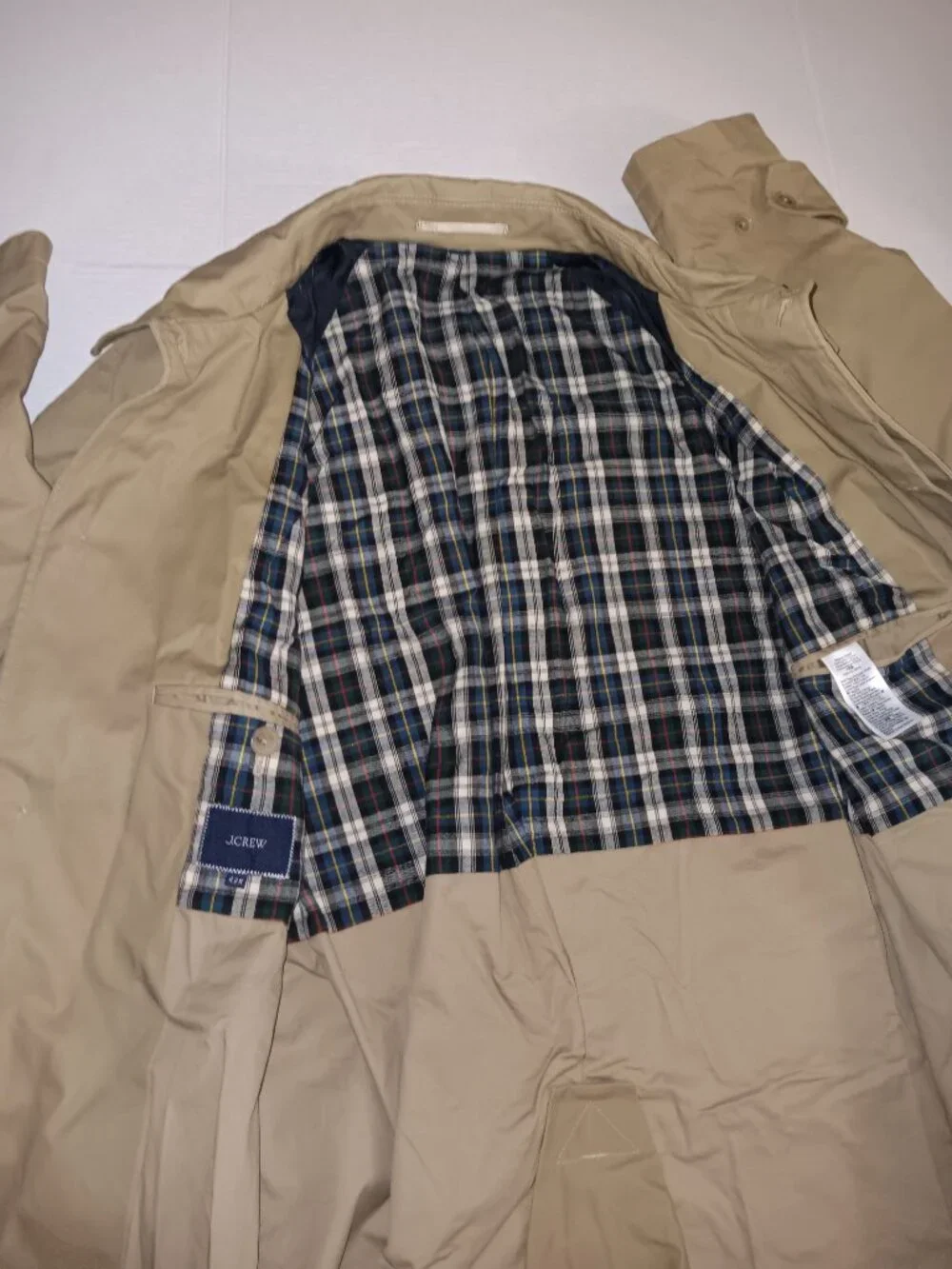J.CREW RIVINGTON -IN- WATER -RESISTANT COTTON HIDDEN BUTTON TRENCH COAT